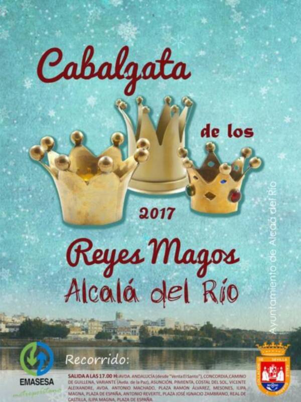 Cabalga la Nochebuena en Alcalá del Río 2017. Recorrido: desde la Avda. Andalucía hasta la Plaza de España. Organizado por el Ayuntamiento de Alcalá del Río. Emasesa.