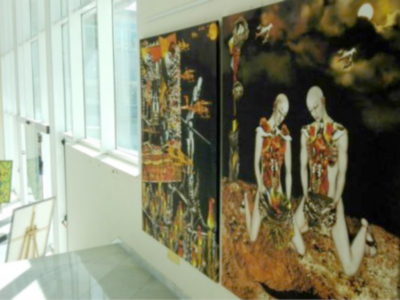 La sede de Canal Sur en San Juan de Aznalfarache (Sevilla) acoge la exposición "Mundo Interior", de la pintora Manferca