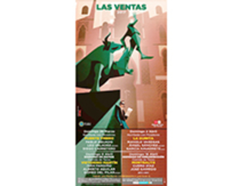 Cartel de la película 'Las Ventas' con una ilustración de una mujer en el centro y edificios en el fondo.