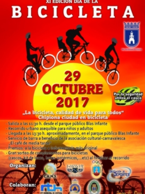 Chipiona celebrará el Día de la Bicicleta el domingo 29 de octubre