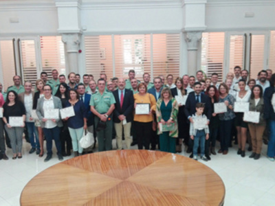 En la entrega de diplomas a Ampas y Centros Educativos por su labor en el Plan Director para la Seguridad en Centros Educativos