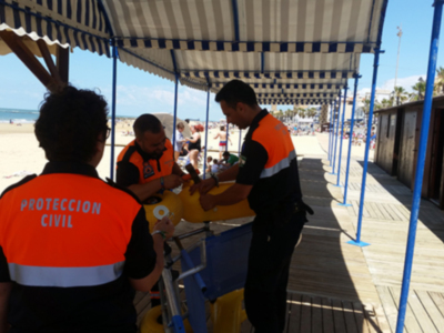 Chipiona ya tiene todo dispuesto para iniciar el servicio de baños para personas con discapacidad