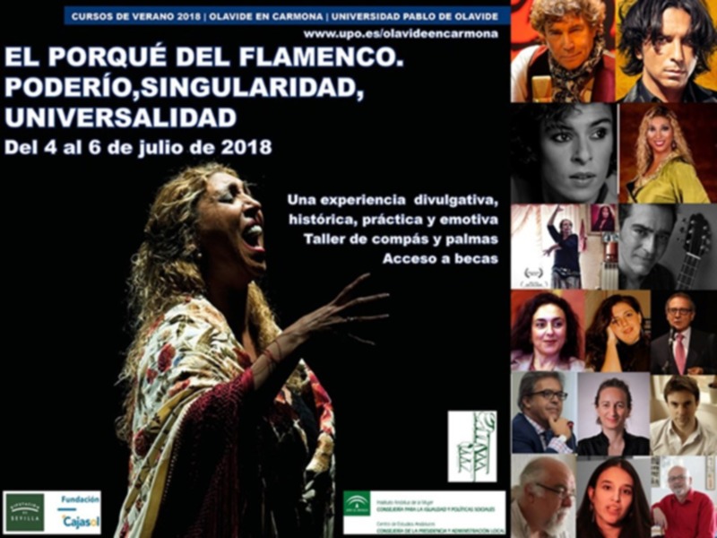 Cursos de verano 2018 sobre el flamenco en Carmona, Universidad Pablo de Olavide.