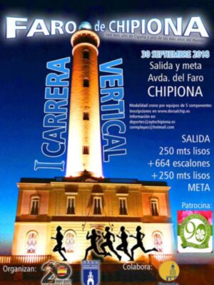 La primera Carrera Vertical Faro de Chipiona cierra hoy miércoles a las doce de la noche las inscripciones