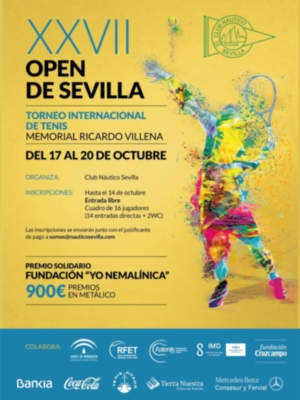 En marcha la edición 27 del Open internacional de tenis de Sevilla Memorial Ricardo Villena