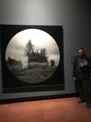 Una obra de Bartolomé Junquero en la exposición Cielo-Tierra, de fondos del Museo Infanta Elena, que se ofrece en Toledo