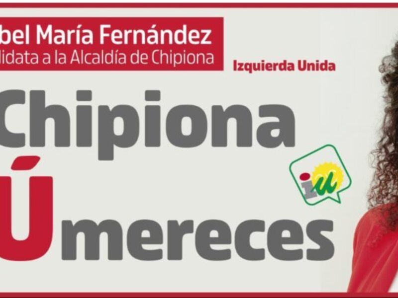 Isabel María Fernández, candidata a la Alcaldía de Chipiona por Izquierda Unida.