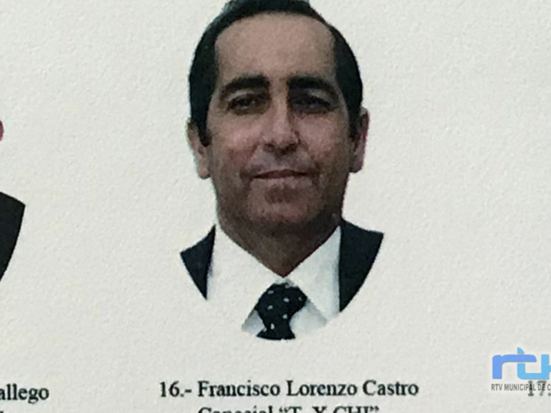 Francisco Lorenzo Castro, 16.° en la lista de candidatos para un cargo público.
