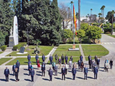 Acto de izado solemne de Bandera en reconocimiento al BBVA