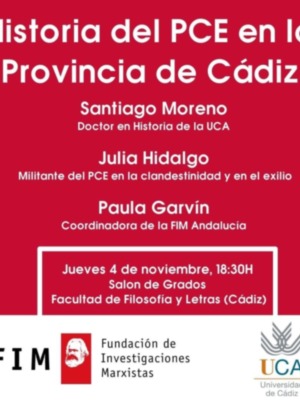 La provincia  de Cádiz celebra el Centenario del PCE