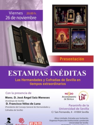 El viernes 26 de noviembre de 2021 a las 20:00 horas en el Paraninfo de la Universidad de Sevilla tendrá lugar la presentación del libro "Estampas Iné