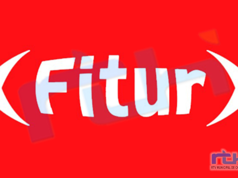 Logotipo de Fitur, con letras grandes y coloridos en rojo y blanco sobre fondo rojo.
