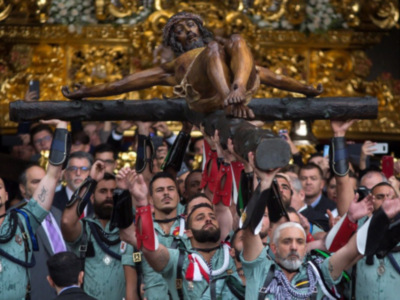 Traslado y entronización del Cristo de la Buena Muerte de Málaga
