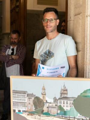 Eduardo Gómez Query vencedor en el prestigioso certamen de pintura rápida al aire libre ‘Ciudad de Lugo’