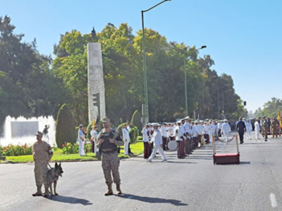 La glorieta de los Marineros Voluntarios escenario de la conmemoración de los 500 años de la primera vuelta al mundo.