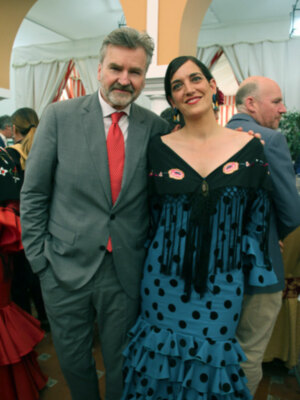 Recepción en la caseta Municipal de representante del mundo de la cultura y del deporte