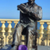 La escultura de Manolo Sanlúcar  víctima del vandalismo en Chipiona