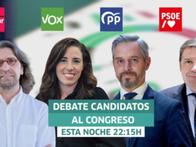 Canal Sur emite un debate entre candidatos al Congreso de las 4 principales fuerzas políticas de Andalucía