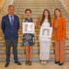 María Villanueva y Gala Barrera homenajeada por el alcalde de Sevilla  José Luis Sanz y el Ayuntamiento hispalense 