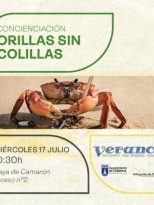 La playa de Camarón acoge mañana una actividad de concienciación denominada ‘Orillas sin colillas’