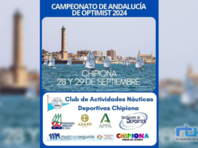 Chipiona será escenario el último fin de semana de septiembre del Campeonato de Andalucía de Vela en Clase Optimits