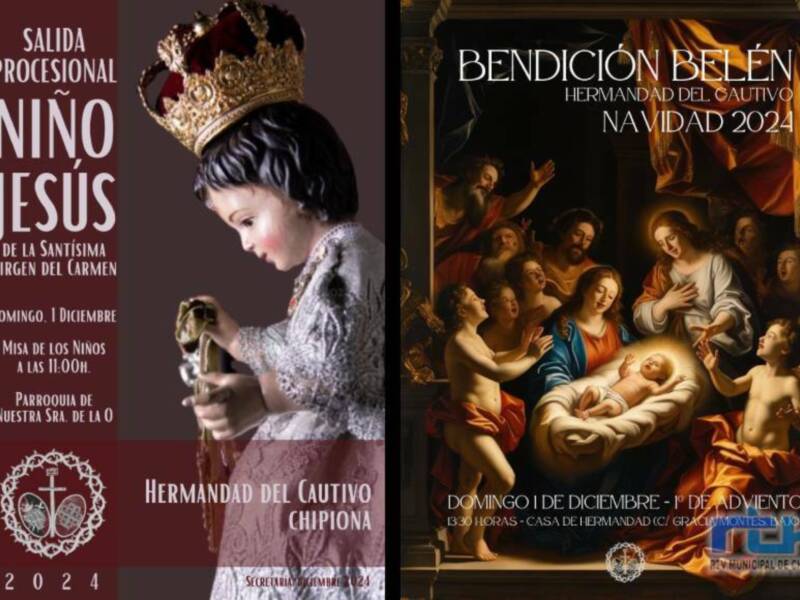 Salida procesional de la Santísima Virgen del Carmen, Bendición de Belén, Hermandad del Cautivo, Parroquia de Chipiona, Domingo 1 de Diciembre, 11:00 horas, Casa de Hermandad, 13:30 horas, Gracia Montes, Chipiona, 2024.