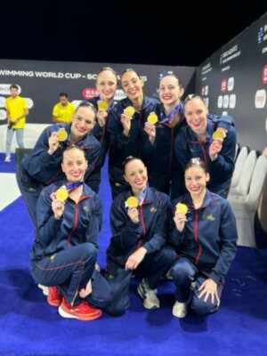 Doble oro para el Club Natación Sincro Sevilla en la Copa del Mundo