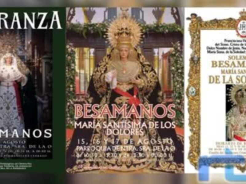 Besamanos en Chipiona de Nuestra Señora de la Soledad, de María Santísima de los Dolores y de Nuestra Señora de la Esperanza