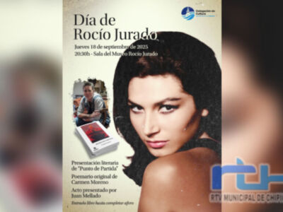 Chipiona celebra el jueves 18 el día de Rocío Jurado con la presentación del poemario ‘Punto de partida’  de Carmen Moreno