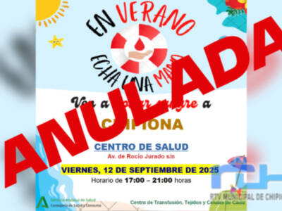 Anulada la donación de sangre colectiva de este viernes en Chipiona por motivos técnicos