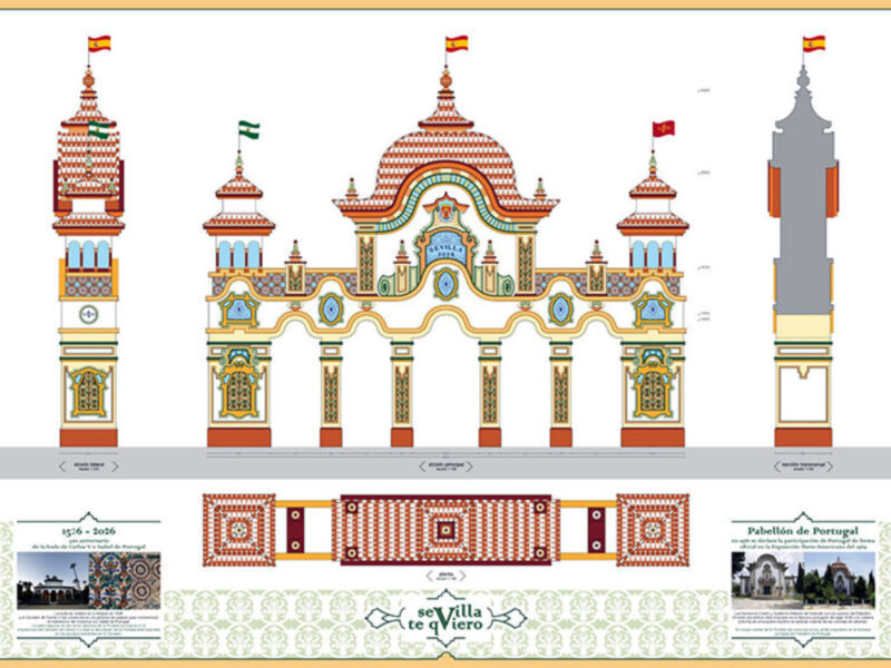  Sevilla desvela la Portada de la Feria de Abril 2026 inspirada en el Pabellón de Portugal de 1929