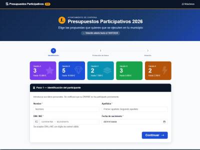 Los Presupuestos Participativos de Chipiona puede votarse online desde hoy hasta el viernes y presencialmente el domingo