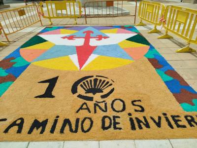 La imagen de Chipiona vuelve a recorrer el mundo con la alfombra realizada por la Solemnidad del Apóstol Santiago