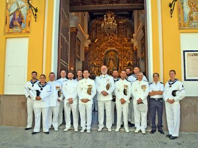 La Comandancia Naval de Sevilla honra a la Virgen del Carmen con una solemne Eucaristía en la Capilla de los Marineros 