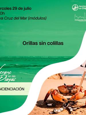 La Delegación de Playas convoca mañana a la actividad de concienciación ambiental ‘Orillas sin Colillas’