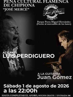 La Peña Flamenca José Mercé ofrece este sábado un nuevo recital de cante a cargo de Luis Perdiguero