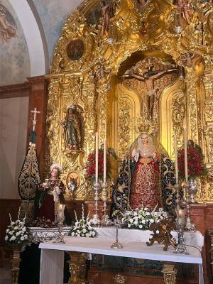 La Hermandad  de la Vera-cruz de Alcalá del  Río,acomete la conservación y restauración del Niño Jesús y Santa María Magdalena y confía la intervención a Manuel Mazuecos García