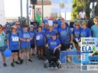 La Asociación Vía Franciscana TAU participó el sábado en la tercera Marcha Solidaria ‘Da un paso por la ELA’ en Villanueva del Ariscal