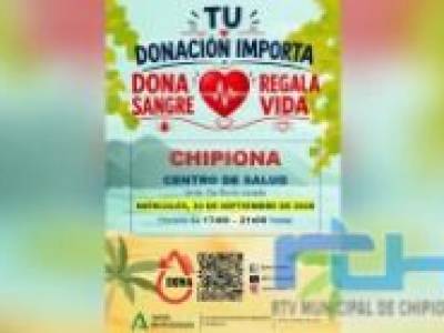 El miércoles tendrá lugar una nueva donación colectiva de sangre en Chipiona