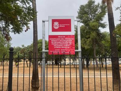 El Parque Cristo de los Afligidos, en Utrera, al inicio de las obras.