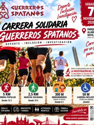 Cartel de la I Carrera Solidaria Guerreros Spatanos